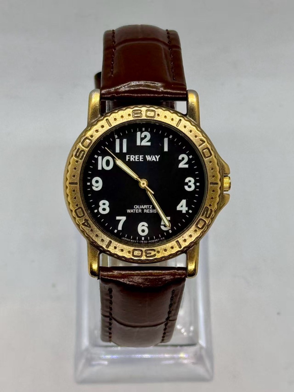 Vintage Citizen Free Way Men’s Quartz Watch 31mm Gold Tone New Battery Runs